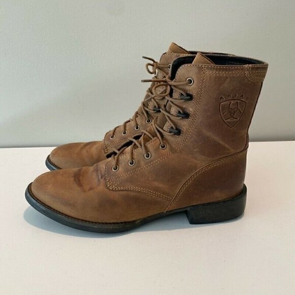 Ariat Heritage Lacer ll Western Boots Brown Leather 8 - Picture 3 of 10